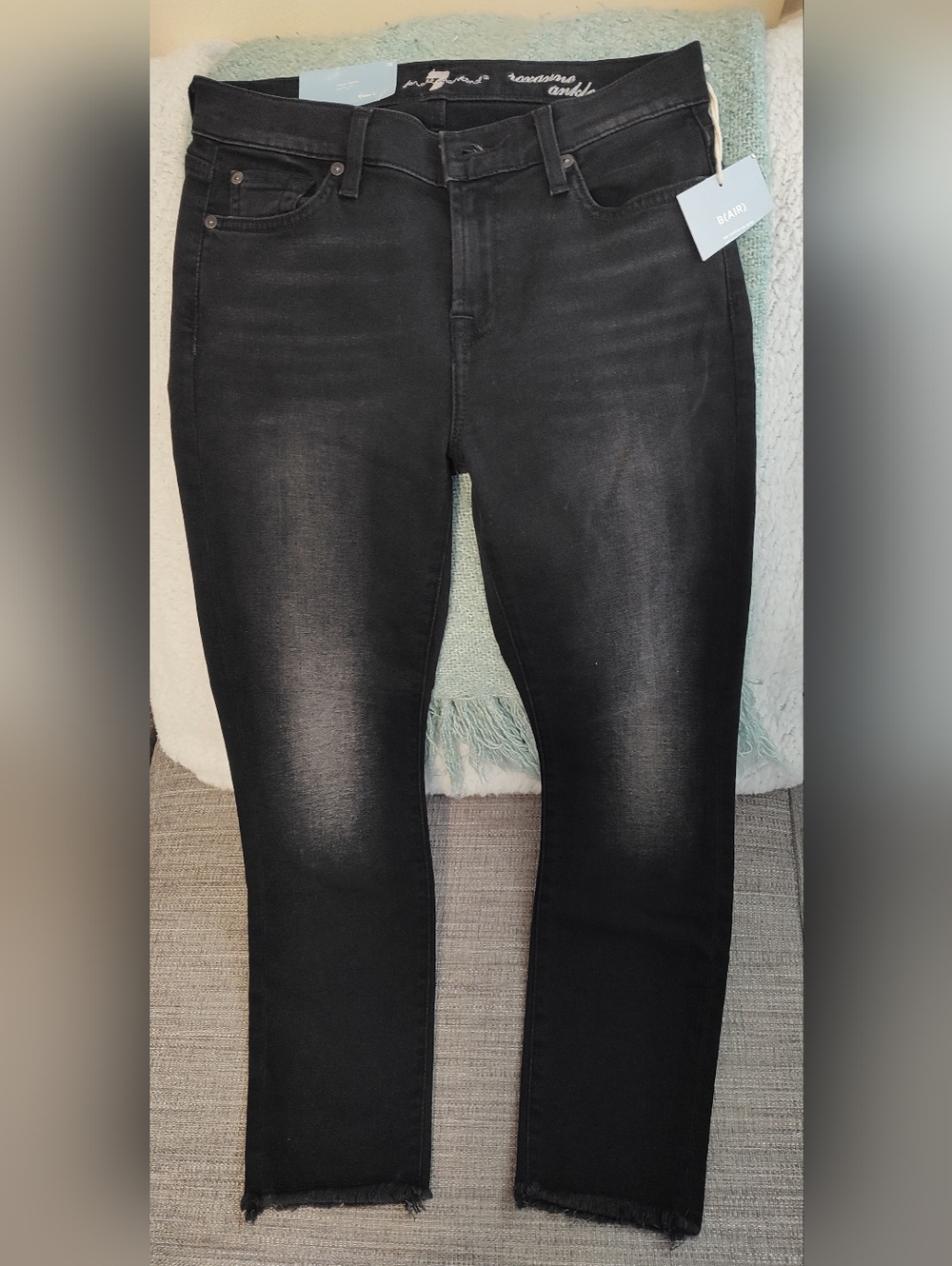 7 For All Mankind Black Skinny Jeans